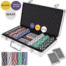 Poker - sæt med 300 chips i etuiet HQ 23528
