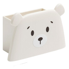 Whimsical Bear Face Large Opening Stationery Organizer Fits