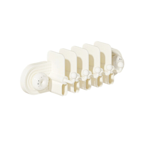 Modern ABS Toothpaste Clip With Multiple Shelves-Milky White