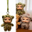 Porte-clés en peluche robuste avec visage-imprimé léopard 2