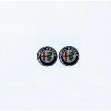 2 x 14mm 3d Epoxi Gel Resin Ersättning Alfa Romeo Nyckelbricka Emblem Emblem Klistermärke