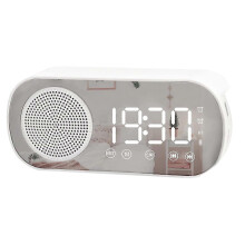 LED-Digitalwecker mit UKW-Radio und Bluetooth-Lautsprecher, 3-Stufen-Helligkeitsdimmmodus, Schlummeruhren zur Dekoration