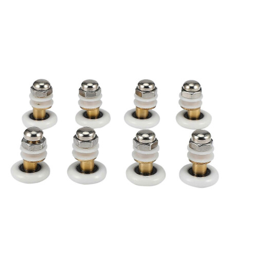 8PCS 25mm Διάμετρος Ντους Γυάλινη Συρόμενη Πόρτα Κρεμαστός Τροχός Ρολό Μπάνιο Συ 1