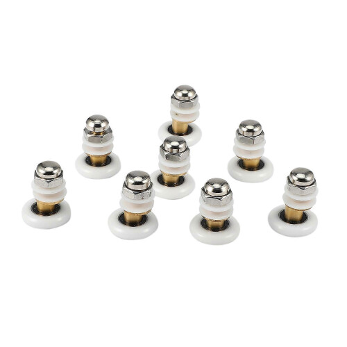 8PCS 25mm Διάμετρος Ντους Γυάλινη Συρόμενη Πόρτα Κρεμαστός Τροχός Ρολό Μπάνιο Συ 2