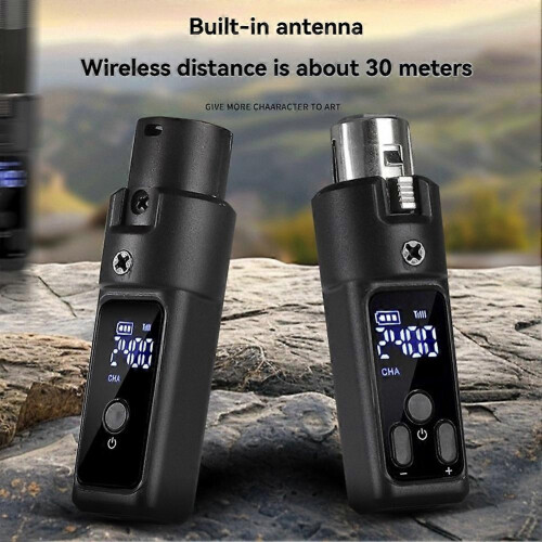 UHF Wireless Microphone Converter XLR Rechargeable Transmitter & Receiver Microphone for 0V Dynamic Microphones 2