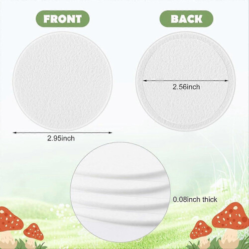 24Pcs 2.5In Αυτοκόλλητοι Δίσκοι Φίλτρου Monotub-Δίσκοι Φίλτρου Monotub πάχους 2MM-Φίλτρα Monotub 2