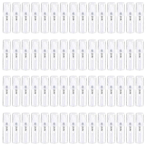 60Pcs Mini Spray Bottle 2Ml,Refillable Plactic Spray Bottle,Perfume Mouthwash Atomizer for Cleaning Refillable Container
