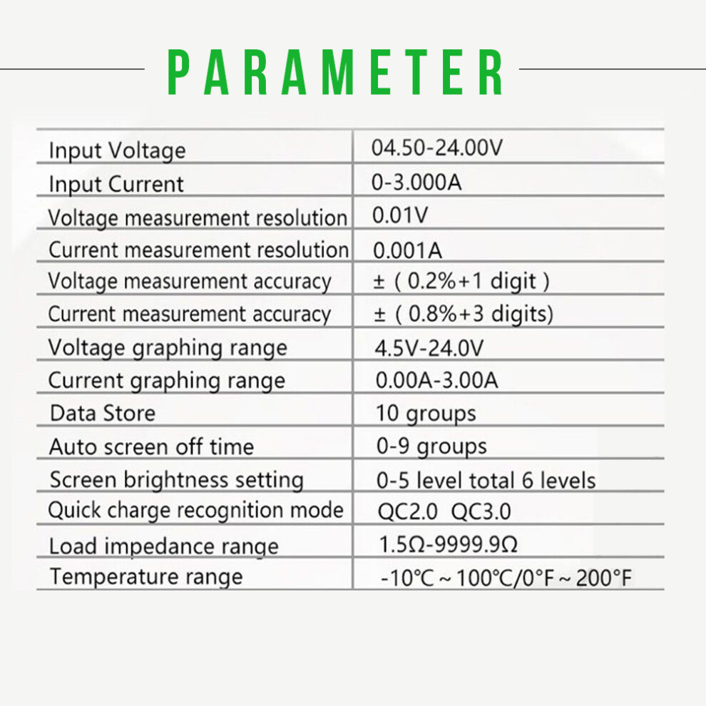 Usb 2.0 Color Lcd Voltage Current Power Tester 7.1X3.1cm 4651392943732