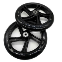2 Teile Roller-Rad 200 mm PU-Material-Rad, transparent schwarz