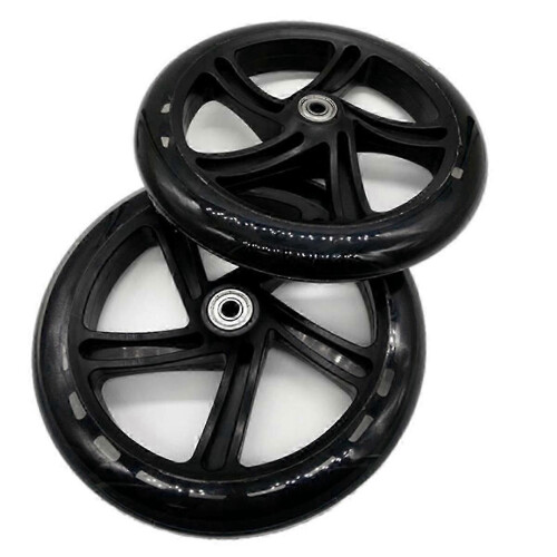 2 Teile Roller-Rad 200 mm PU-Material-Rad, transparent schwarz