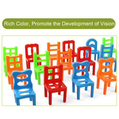 18Pcs Kids Plastic Stacking Chairs Set - Party Toy & Learning Game 1