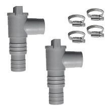 2 tipos: Conector de manguera de piscina, filtro de piscina, tubo de bomba, junta de accesorios para piscina, conector para tubería de conex
