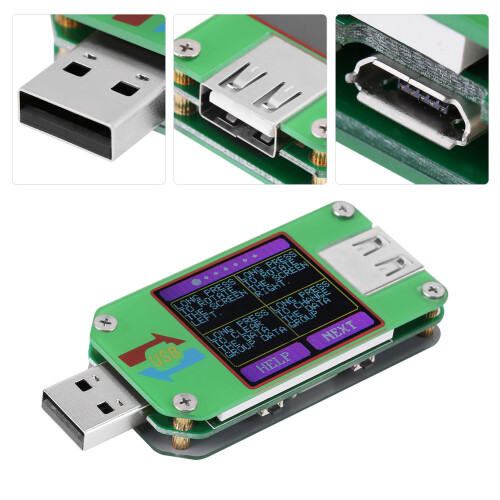 USB 2.0 Color LCD Voltage Current Power Tester 7.1x3.1cm 2