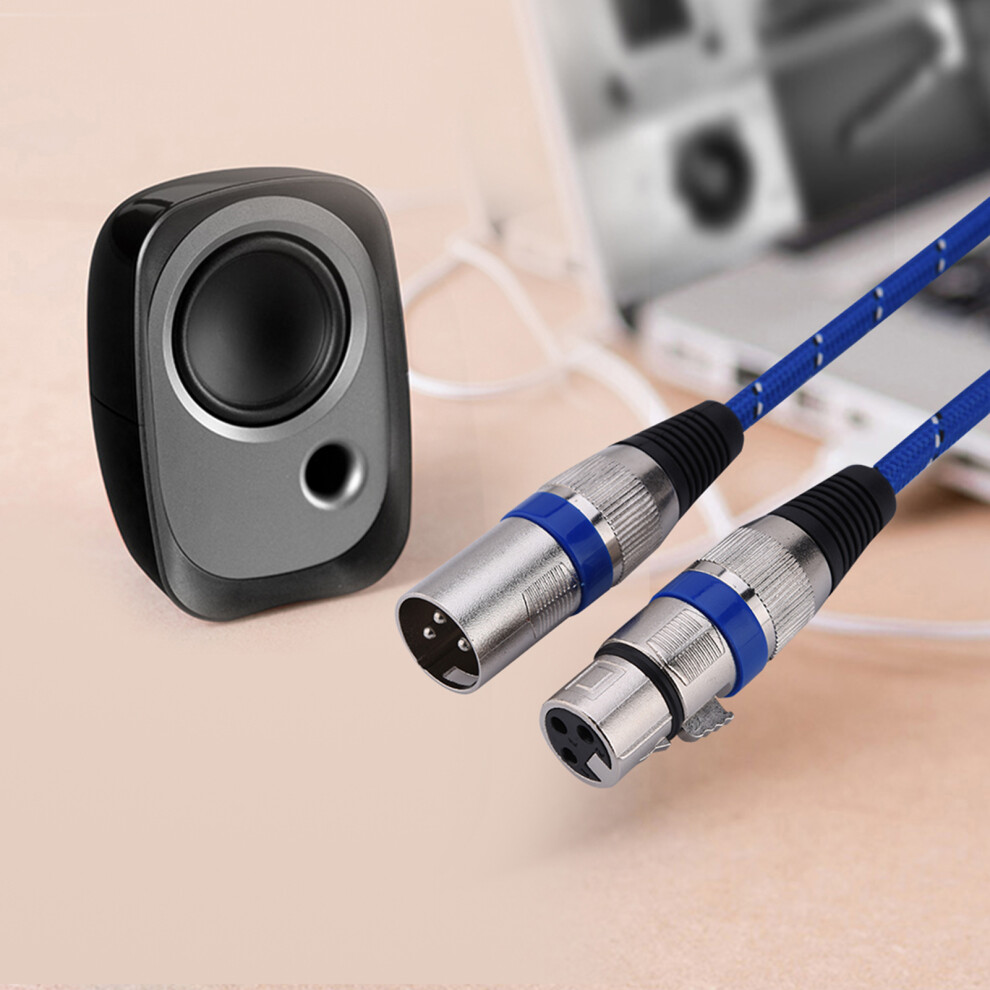 10M Xlr Mic Cable Male Female 3-Pin Blue 7340572866899