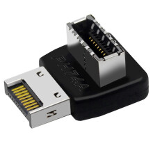 Computer-Mainboard Typ-E USB 3.1 Typ-E Schnittstelle 90 Grad Lenkung Lenkbogen vorne Typ-C Adapter installiert (PH74A)