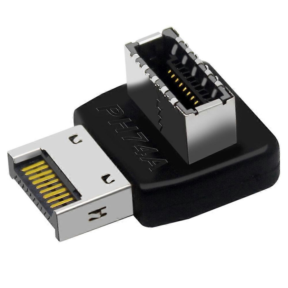 Computer Motherboard Type-E Usb 3.1 Type-E Interface 90 Degree Steering Elbow Front Type-C Installed Adapter(Ph74a) 6935161843446