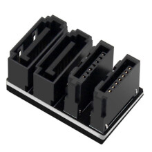 1Pcs Doppio SATA 7 pin femmina a doppio 7 pin maschio a 180 gradi inclinato adattatore per scheda madre SATA per desktop SSD HDD