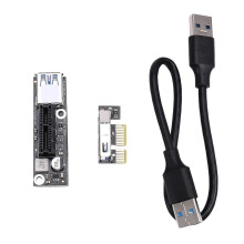 PCI-E 1X zu 1X Riser Extender USB 3.0 Kabel funktioniert für AMD-Mainboard PCI-E 3.0 X1 Steckplatz für BTC Miner Antminer Mining