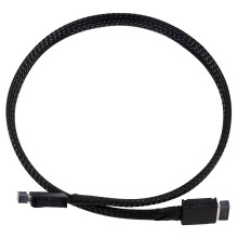 PCIE 4.0 X4 GEN4 SAS4 Kabel Oculink SFF-8611 Pleciony kabel z miękkim wzmacniaczem GPU SSD OCuLink 4X Srebrny Przewód 24Gbps