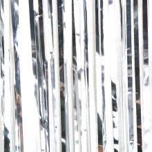 Silver Fringe Curtain 200cm for Weddings Parties & Photo Booths