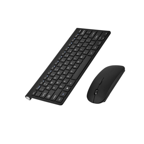 Slim 2.4GHz Wireless Keyboard & Mouse Kit – Black, Compact & Quiet