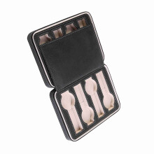 Watch Collector Case 8 Grid Zippered Travel Storage Box Black for Watches
