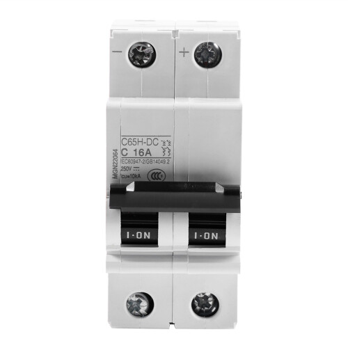 C65H-DC 2 Pole 250V DC Solar Circuit Breaker 16A Durable Air Switch 1