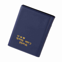 120 Pockets Coin Album Book Blue 10 Pages, 11x15.5cm, Portable
