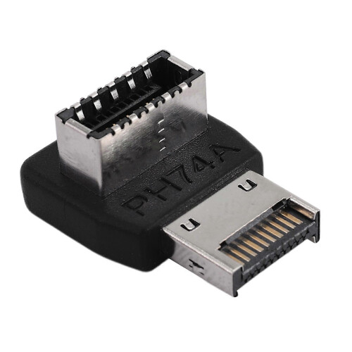 Computer-Mainboard Typ-E USB 3.1 Typ-E Schnittstelle 90 Grad Lenkung Lenkbogen vorne Typ-C Adapter installiert (PH74A) 2