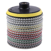 16Pcs diamantpolijstpaden set 4 inch 100mm nat/droog voor granietsteen beton marmer polijsten gebruik slijpschijven set