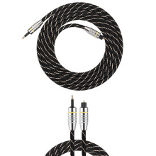 Digital Audio Fibre Optic Cable Toslink to 3.5mm 2m SPDIF Gold Plated Connector
