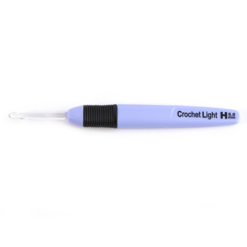 Light-Up Crochet Hook 5.0mm LED Knitting Needles Sewing Tool for Fine Stitching 1