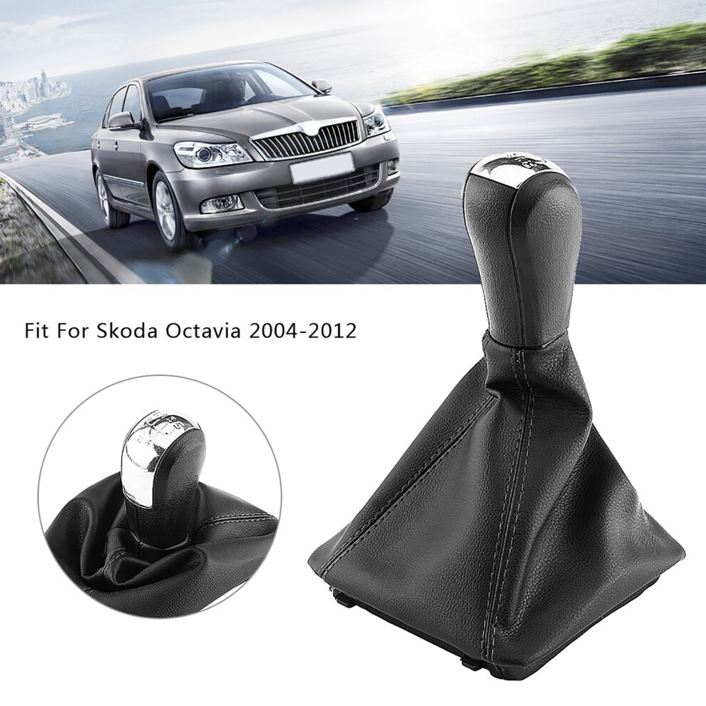 5 Speed Car Gear Shift Knob Gearstick Gaiter Boot Kit For Octavia 2004-2012 6951393056584