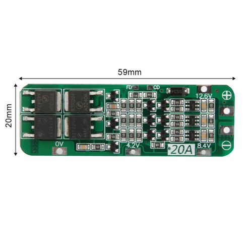 18650 12.6V Lithium Battery 20A 3S Pack with PCB Protection Auto Reboot 2