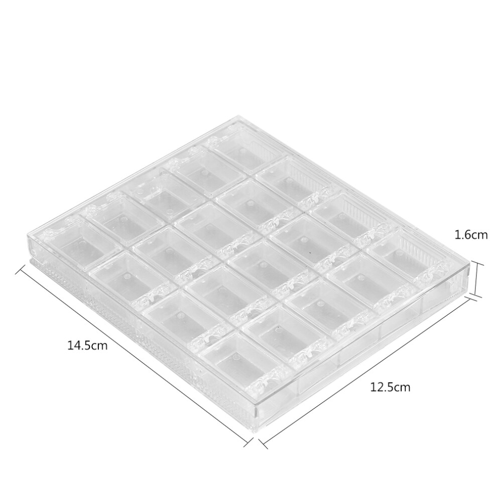 20 Grid Acrylic Nail Art Storage Box
