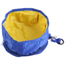 Pet Dog Folding Water & Food Bowl 1100ml Blue 19cm, Portable