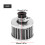 Universal 12mm Car Cold Air Intake Filter Kit Silver for Improved Engine Performance 2