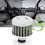 Universal 12mm Car Cold Air Intake Filter Kit Silver for Improved Engine Performance 4