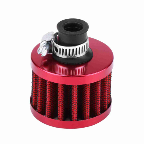 Universal 12mm Car Cold Air Intake Filter Kit, Red, Blue, Silver 2