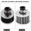 Universal 12mm Car Cold Air Intake Filter Kit Silver for Improved Engine Performance 12