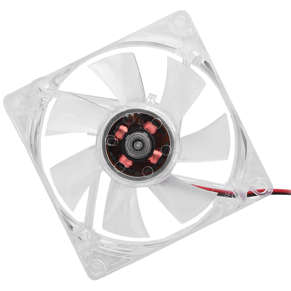 Silent 80Mm Pc Case Cooling Fan With Led 4 Pin 46 Cfm Airflow Blue 8411392949860