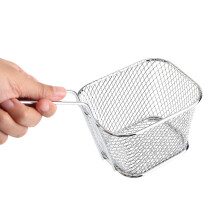 8Pcs Stainless Steel Chips Deep Fry Baskets Food Presentation Snack Baskets