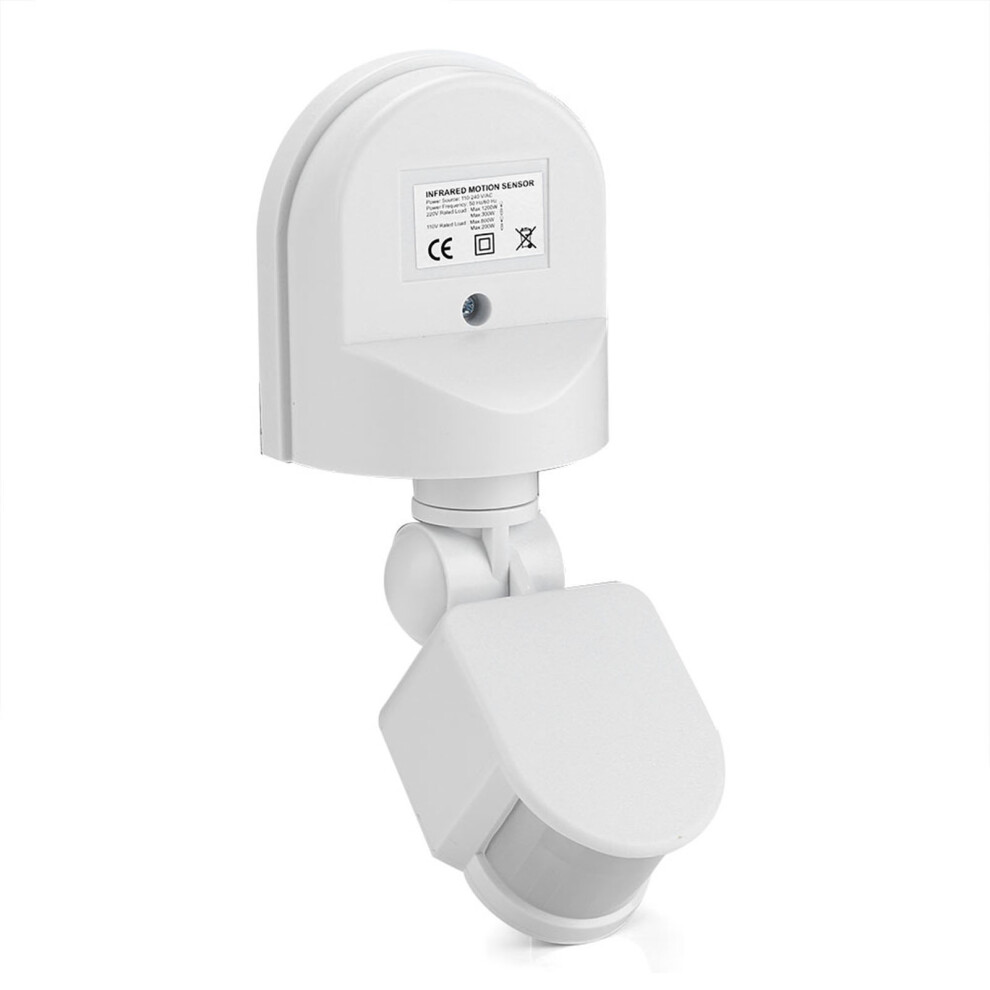 240V Pir Motion Sensor Light Switch Infrared Detector White 10A Adjustable 4991392950300