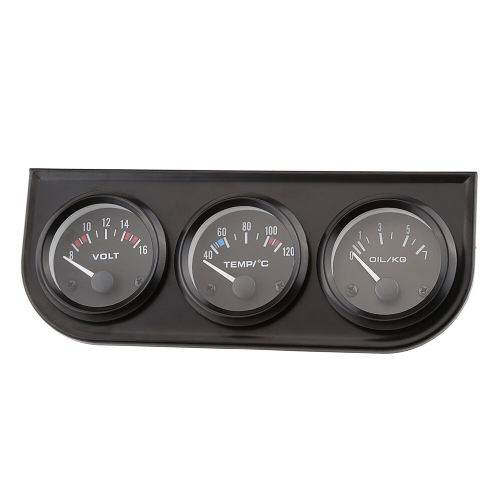 52Mm Triple Gauges 3-In-1 Volt, Water Temp & Oil Pressure Kit 9451393058283