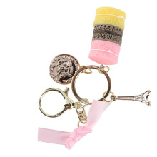 Vibrant Macaroon Pendant with Eiffel Tower