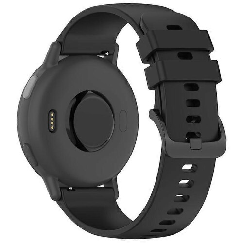 (Black) Garmin Vivoactive 5 20mm Silicone Quick Release Watch Band 2