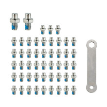 (Flat head M4x4.4D di) 50Pcs Multicolor Nonslip Bike Pedal Screws, 4mm Threading Bolts & Pins