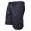 (Black, L) Short cargo pour homme à taille élastique avec cordon de serrage et poches multiples 1