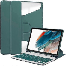(Dark green) Funda con teclado Bluetooth para tablet Samsung Tab A8 10.5 X200 X205