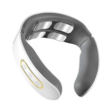 (white) Masajeador cervical inalámbrico EMS: 6 modos y calor para aliviar el dolor.